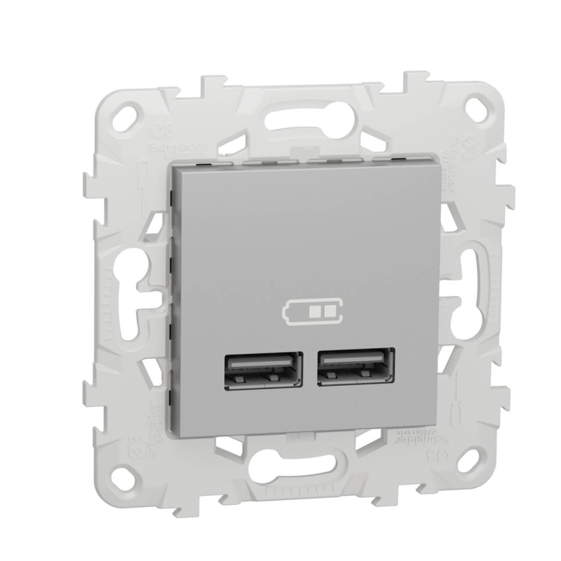 Розетка компьютерная USBx2 Schneider Electric Unica New NU541830 в Санкт-Петербурге