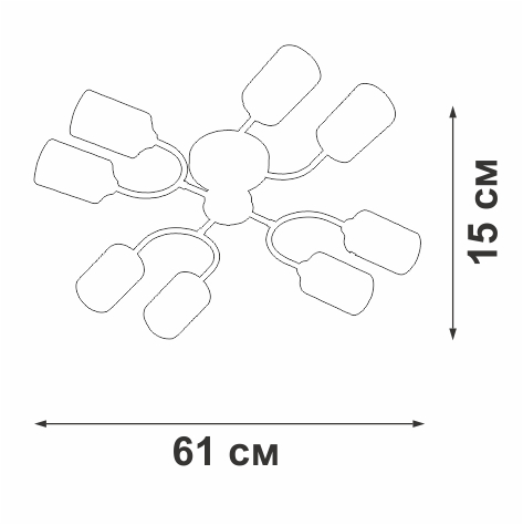 Потолочная люстра Vitaluce V2822-1/8PL в Санкт-Петербурге