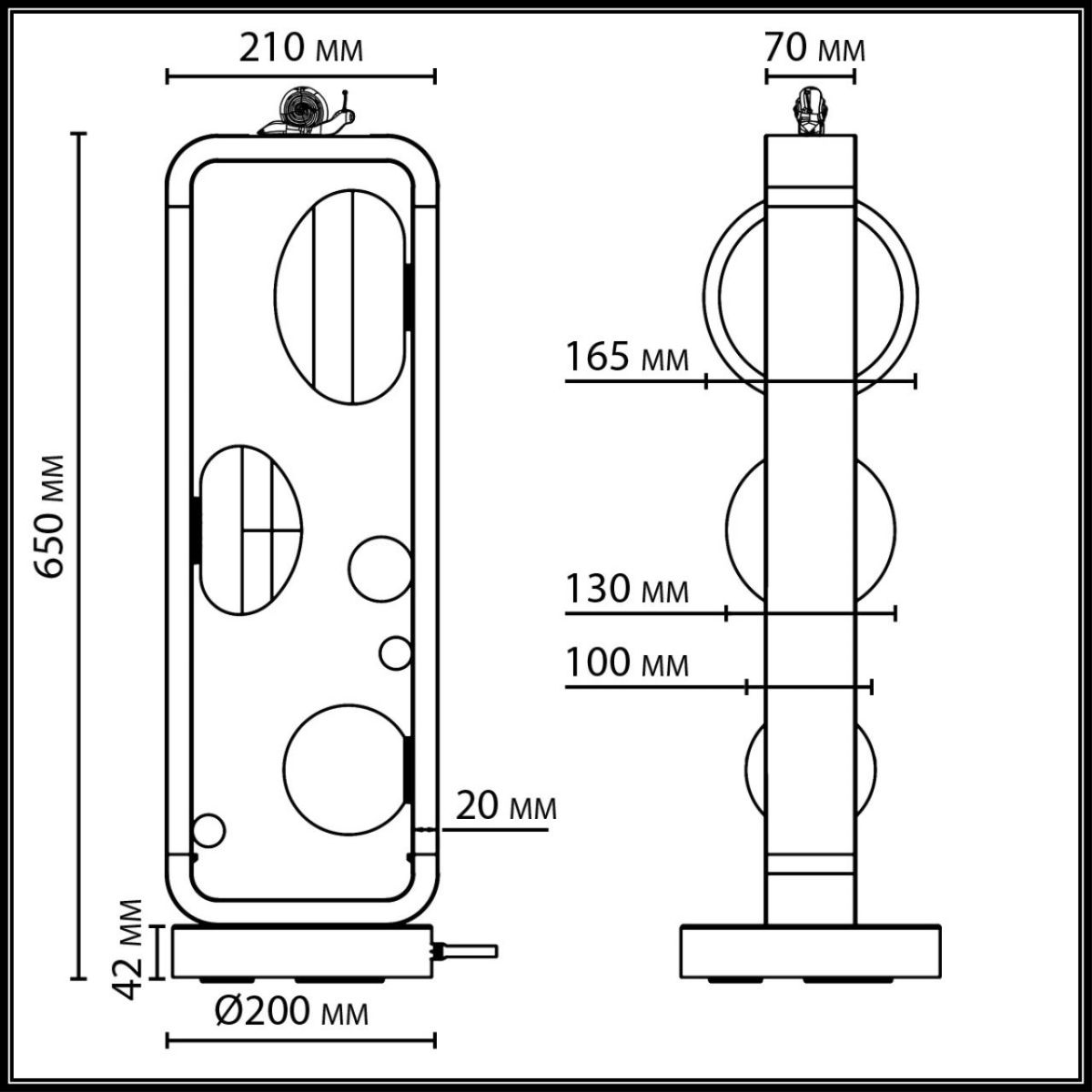 Ландшафтный светильник Odeon Light Nature Luma 5434/3FB в Санкт-Петербурге