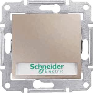Выключатель кнопочный с подсветкой и полем для надписи Schneider Electric Sedna 10A 250V SDN1600368 в Санкт-Петербурге