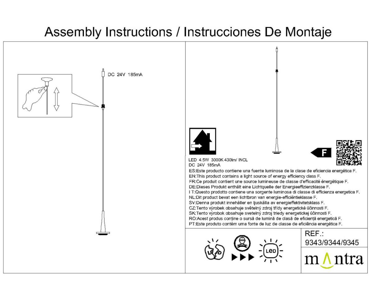 Подвес светодиодный без плафона и основания Mantra Andromeda 9343 в Санкт-Петербурге