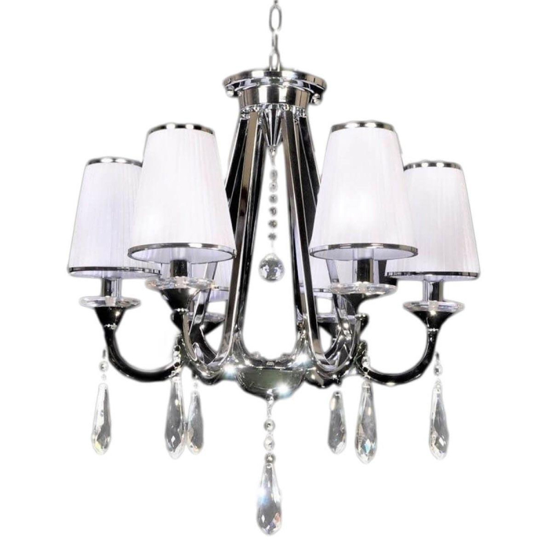 Подвесная люстра Lumina Deco Milesia LDP 8926-6 WT+CHR в #REGION_NAME_DECLINE_PP#