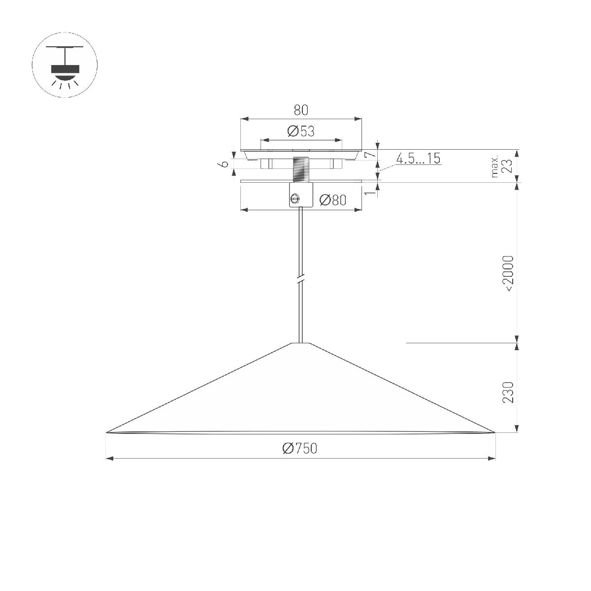 Подвесной светильник Arlight SP-MAKOTO-R750-14W Warm2700 054402 в Санкт-Петербурге