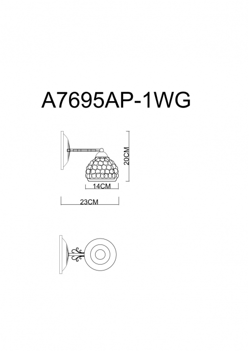 Бра Arte Lamp Malina A7695AP-1WG в Санкт-Петербурге