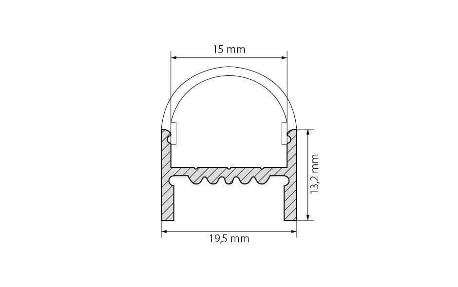 Профиль Arlight ARH-WIDE-H20-2000 ANOD 018859 в Санкт-Петербурге