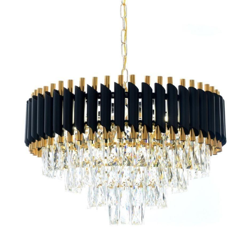 Подвесная люстра Lumina Deco Funneli LDP 6003-500 BK+F.GD в Санкт-Петербурге