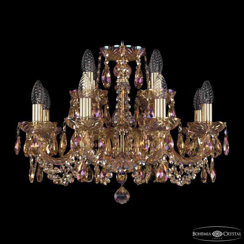 Подвесная люстра Bohemia Ivele Crystal 1402/8+4/195 G M777 в Санкт-Петербурге