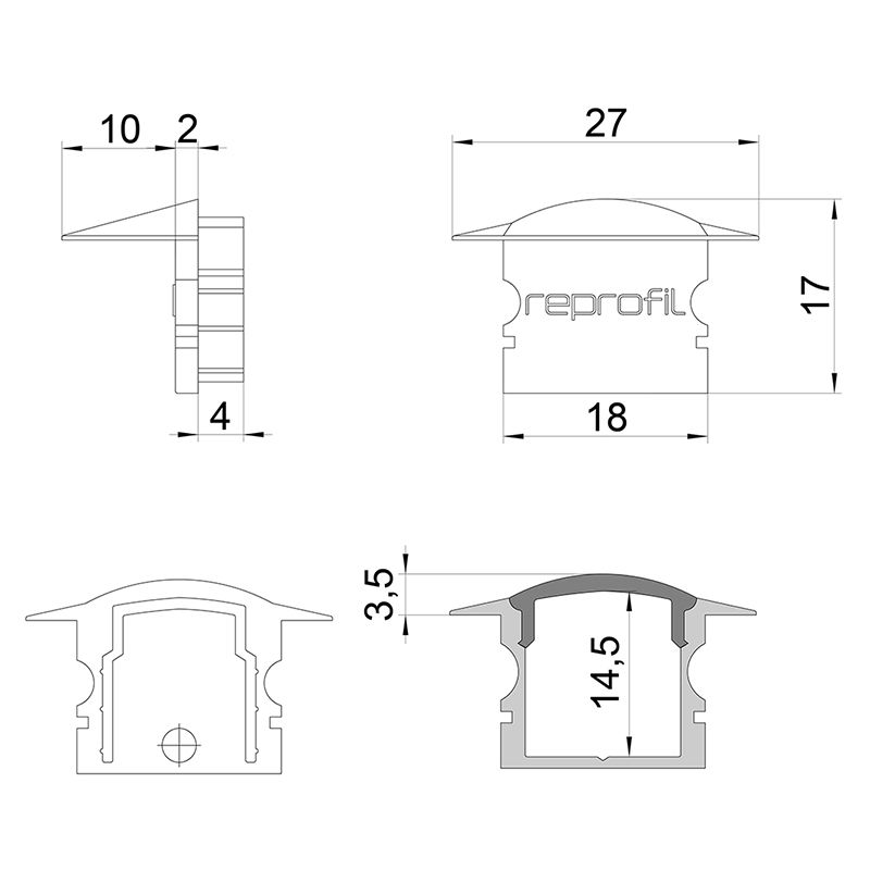 Торцевая заглушка (2 шт.) Deko-Light F-ET-02-12 978642 в Санкт-Петербурге