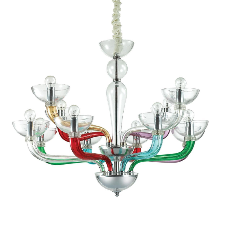 Подвесная люстра Ideal Lux Casanova SP12 Color 104799 в Санкт-Петербурге