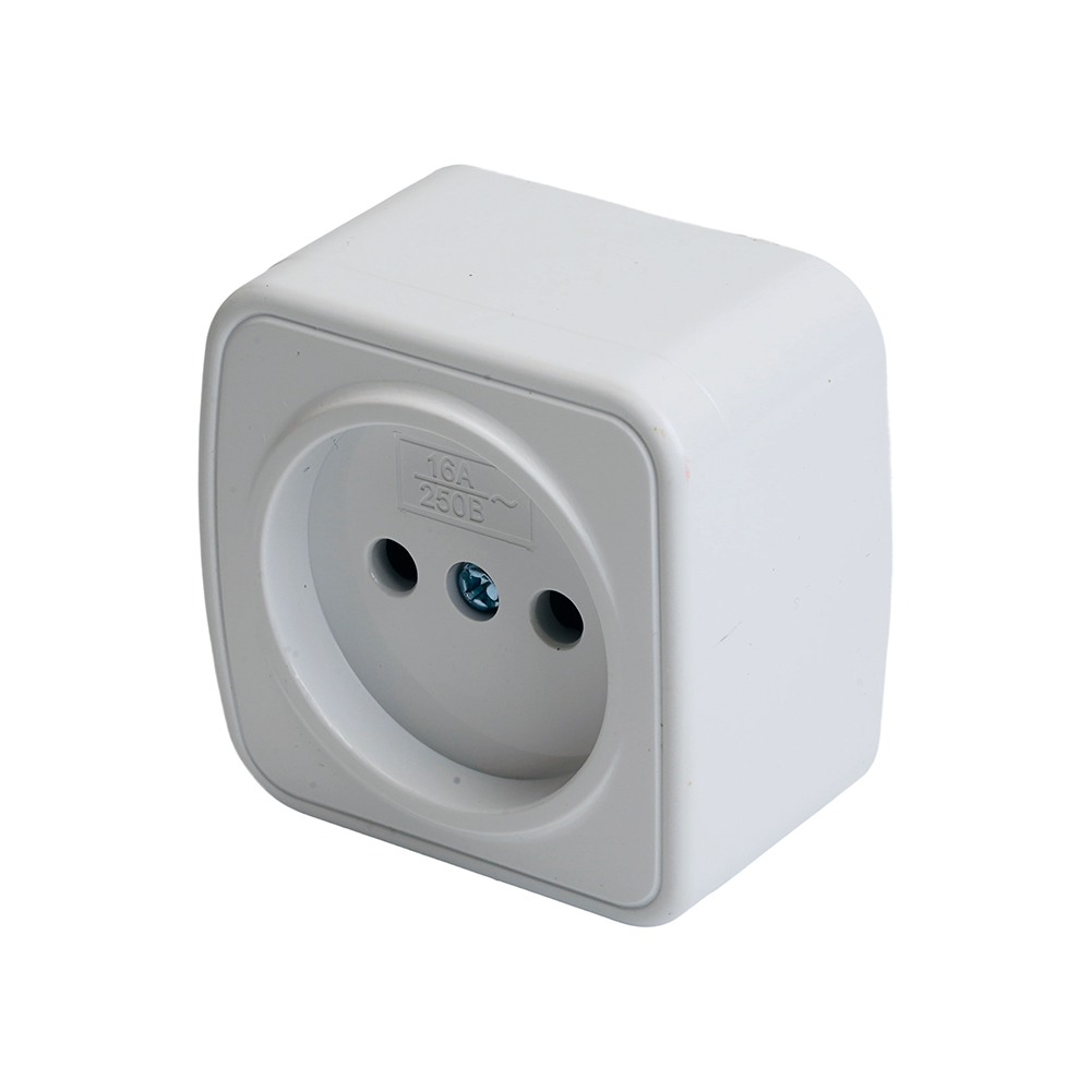 Розетка накладная 1-местная Stekker Basic PST10-501-20 50074 в Санкт-Петербурге