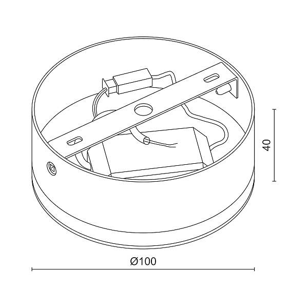 Накладной светодиодный светильник Ledron SDL10-R100-4200K White 00000013540 в Санкт-Петербурге