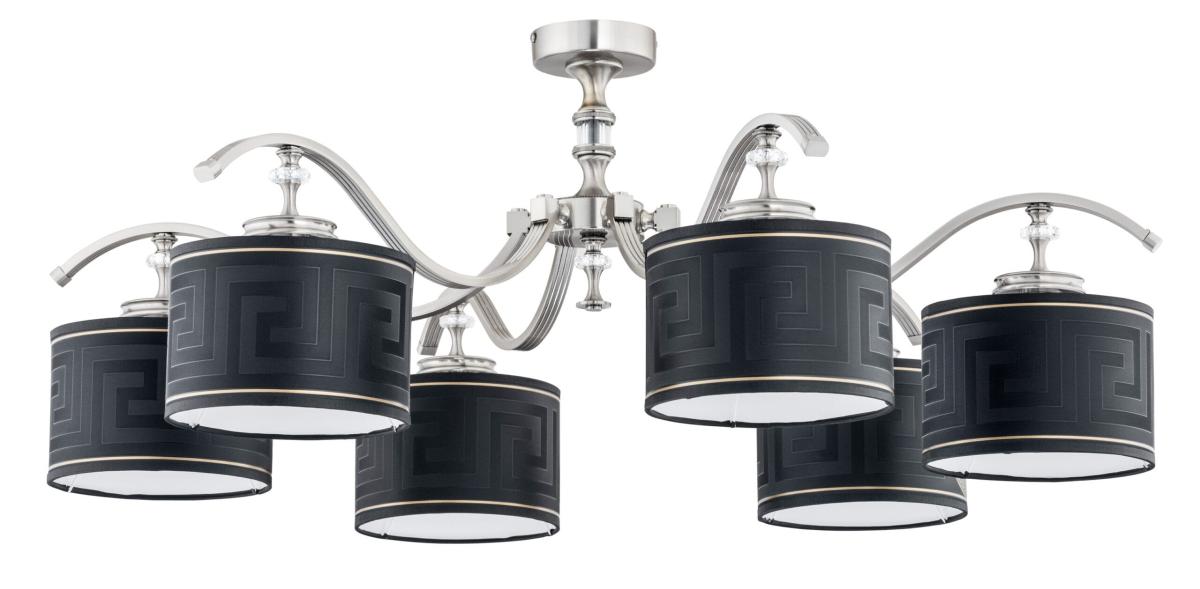 Потолочная люстра с абажуром из ткани Kutek Averno AVE-PL-6(N/A) в #REGION_NAME_DECLINE_PP#