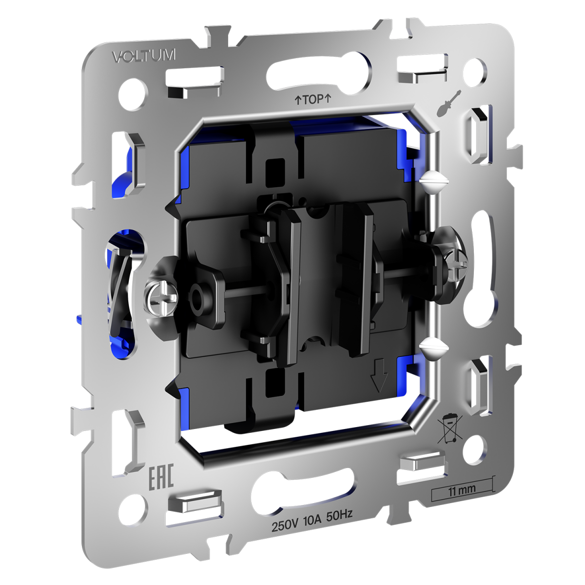 Механизм выключателя с самовозвратом одноклавишного 10А Voltum S70 VLS0106M в #REGION_NAME_DECLINE_PP#