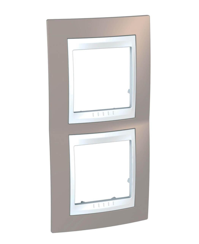 Рамка 2-постовая вертикальная Schneider Electric Unica Хамелеон MGU6.004V.874 в Санкт-Петербурге