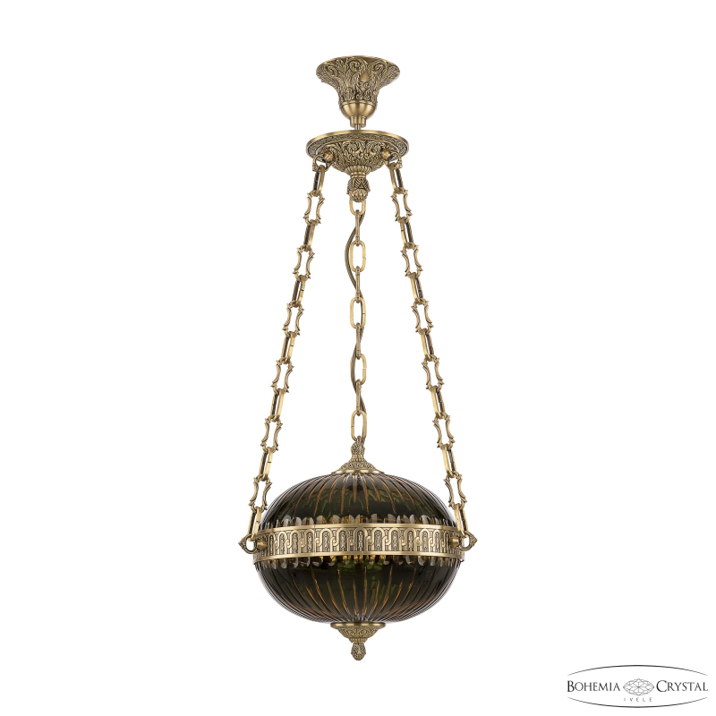 Подвесной светильник Bohemia Ivele Crystal 71000P/30 FP Amber-Green/H-1K в Санкт-Петербурге