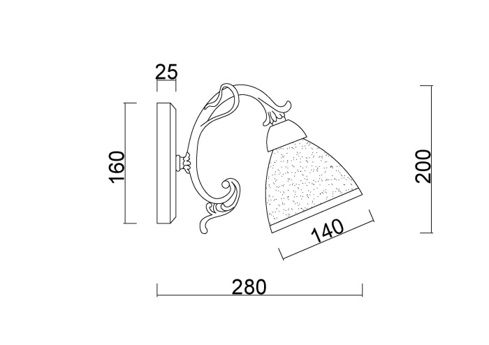 Бра Myfar Amelie MR2760-1W в Санкт-Петербурге
