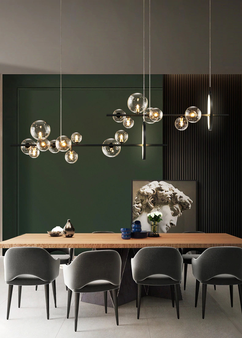 Подвесная люстра Delight Collection Art Deco Bubble KG1233P-7 black/clear УЦ в Санкт-Петербурге