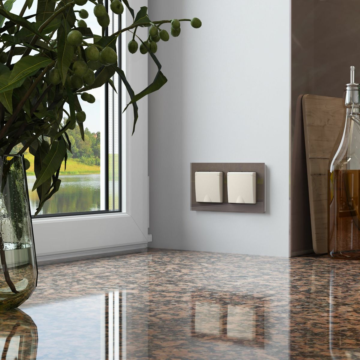 Розетка с заземлением и шторками c крышкой Werkel IP44 (айвори матовый) W1171262 4690389184765 a059276 в Санкт-Петербурге