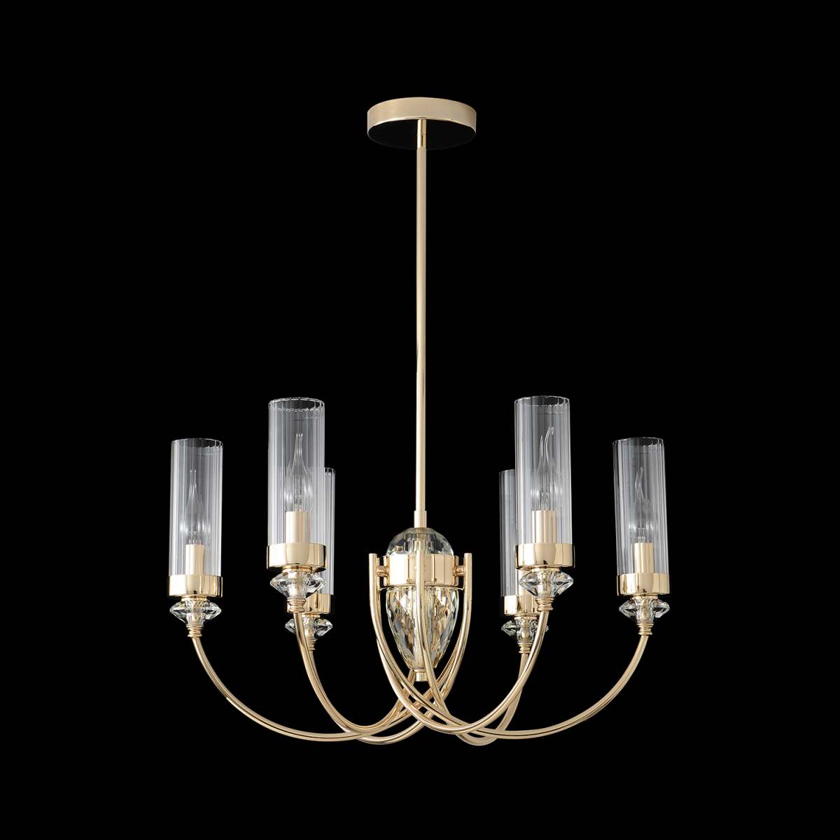 Люстра на штанге Crystal Lux SECRET SP6 GOLD в Санкт-Петербурге