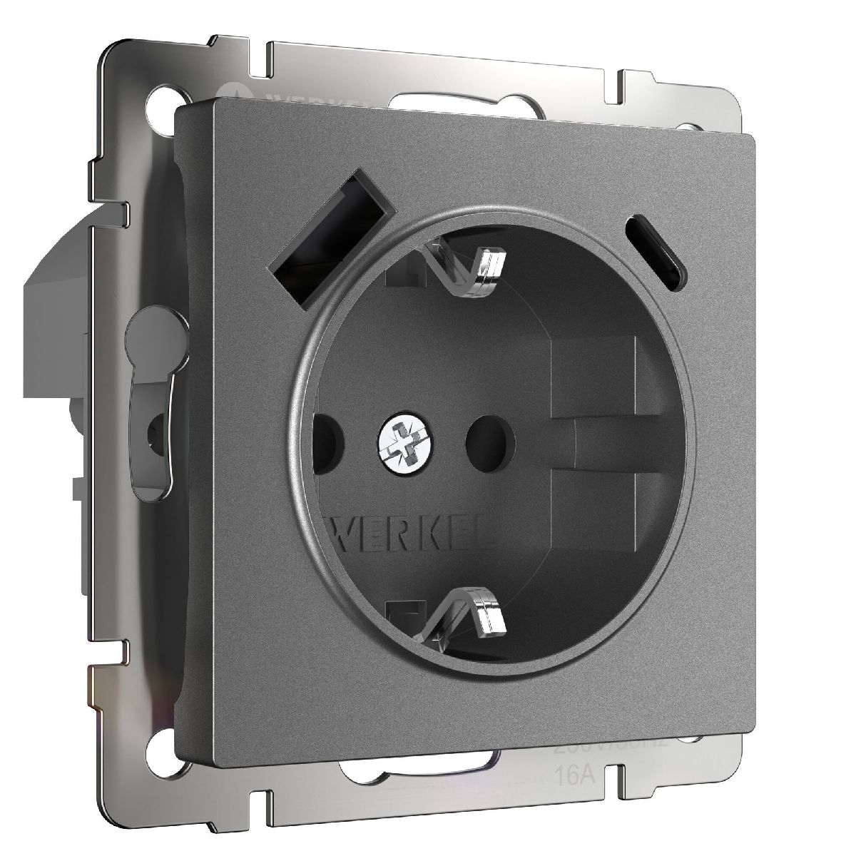 Розетка с заземлением, шторками и USB тип A+C Werkel W1171764 4690389194436 a063106 в Санкт-Петербурге