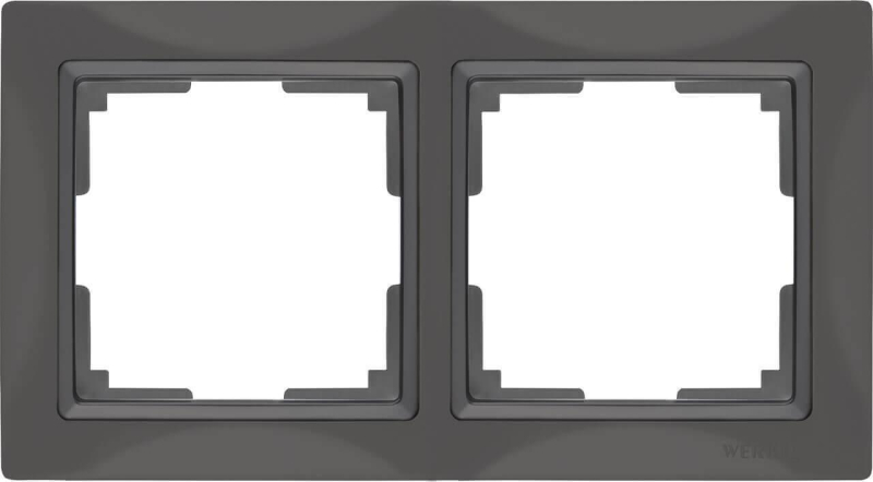 Рамка Werkel Snabb Basic на 2 поста серо-коричневый WL03-Frame-02 4690389099045 в Санкт-Петербурге