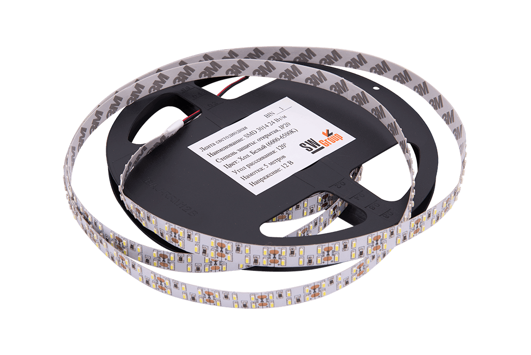 Светодиодная лента SWG SWG4240*2-12-24-W 12В 24Вт/м 6000-6500K 5м IP20 001698 в Санкт-Петербурге