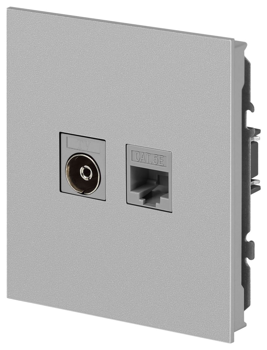 Розетка Эра Arktik 16-3110-03 комбинированная RJ45+TV алюминий Б0070496 в Санкт-Петербурге