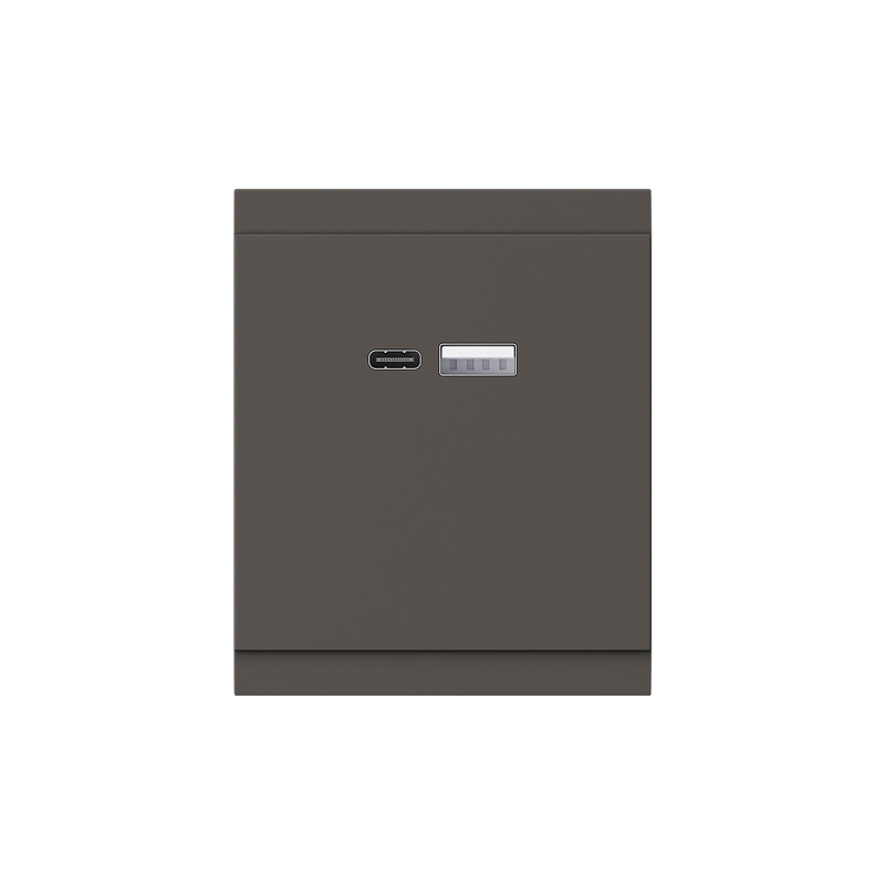 Розетка SETE USB-A+Type-C 3А с функцией быстрой зарядки графит IP20/IP44 KRANZ KR-79-0729-3 в Санкт-Петербурге