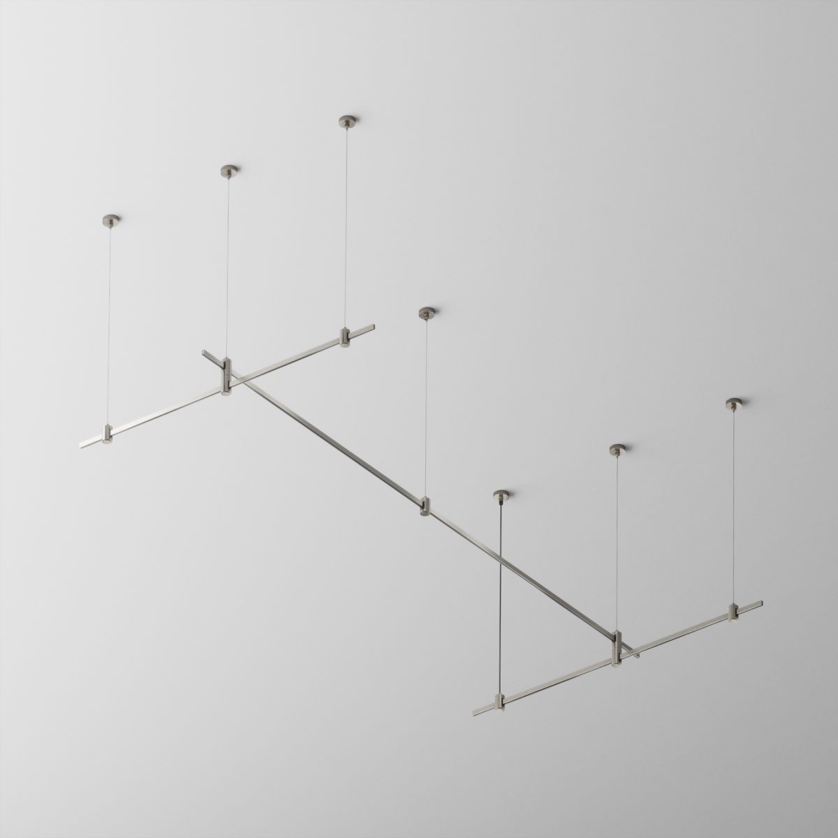 Основание двухуровневое на тросовых подвесах Hang для трековых светильников Maytoni Technical Flarity TFC-Flar-H07-PT в #REGION_NAME_DECLINE_PP#