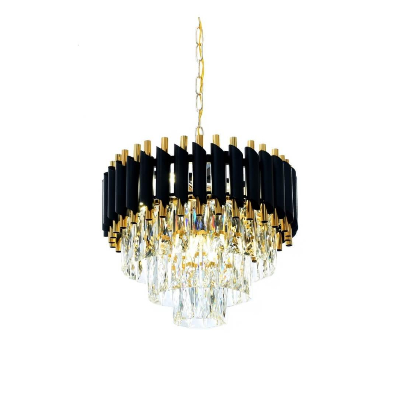 Подвесная люстра Lumina Deco Funneli LDP 6003-400 BK+F.GD в Санкт-Петербурге