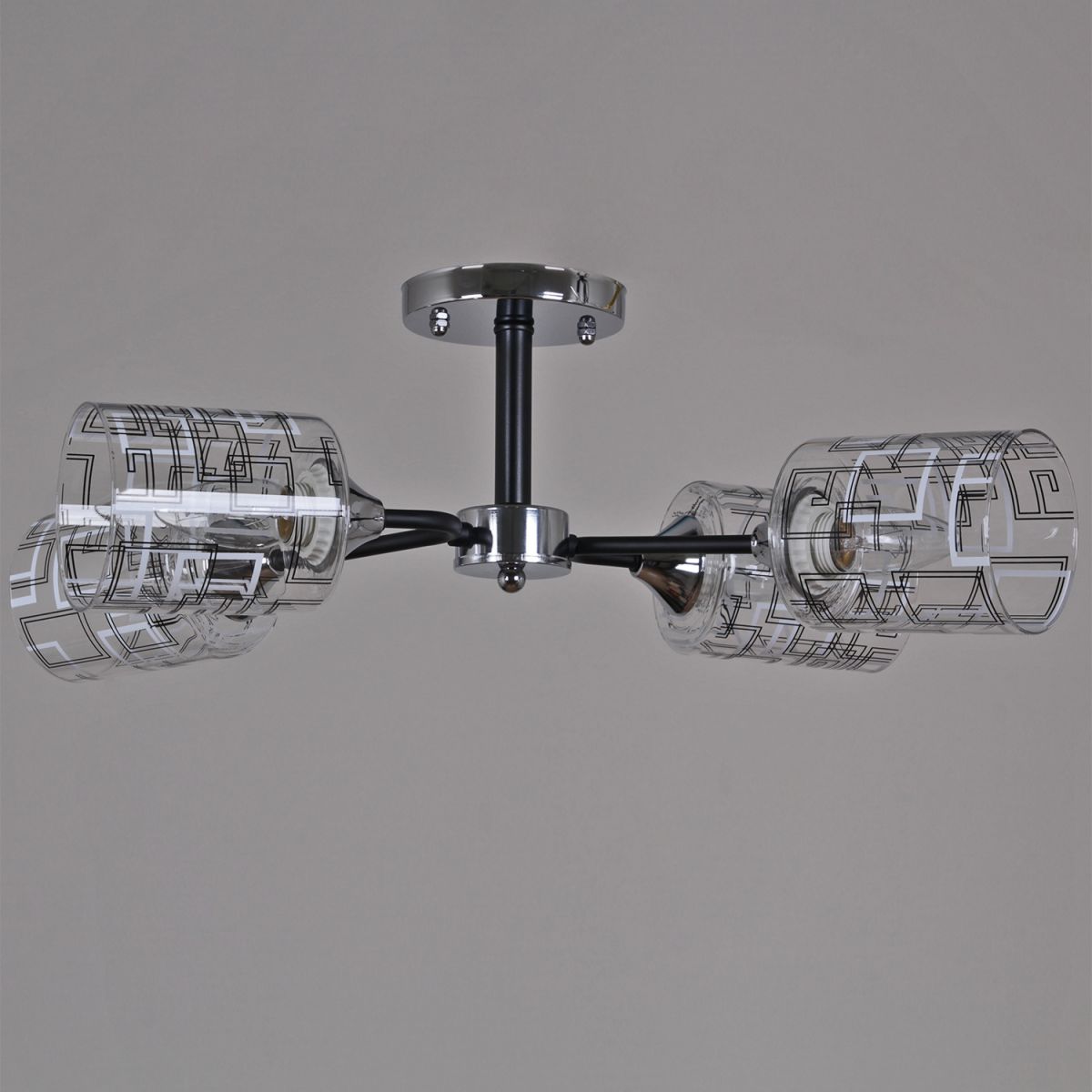 Люстра на штанге Reluce 26260-0.3-04 CR+BK в #REGION_NAME_DECLINE_PP#