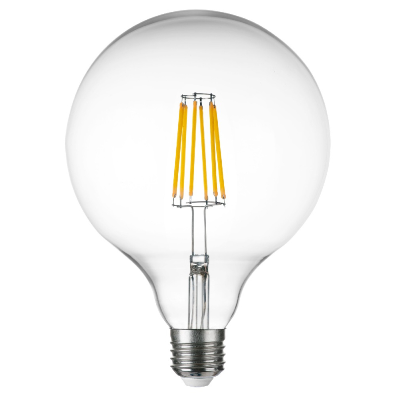 Лампа светодиодная филаментная Lightstar LED Filament E27 10W 4000K груша прозрачная 933204 в Санкт-Петербурге