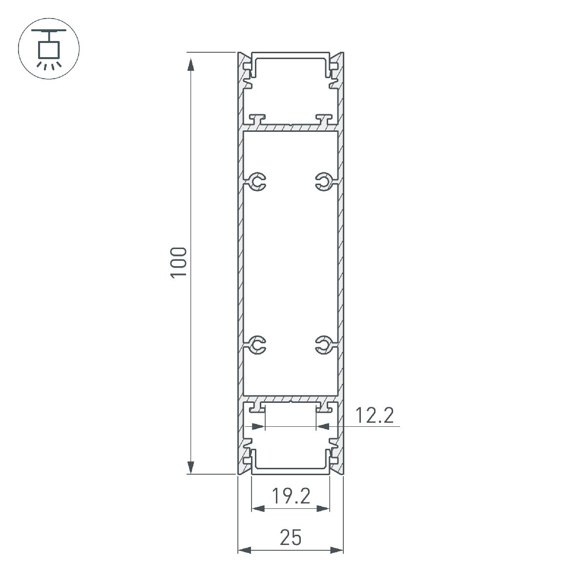 Профиль Arlight SL-LINE-25100-DUAL-2500 WHITE 043112 в Санкт-Петербурге