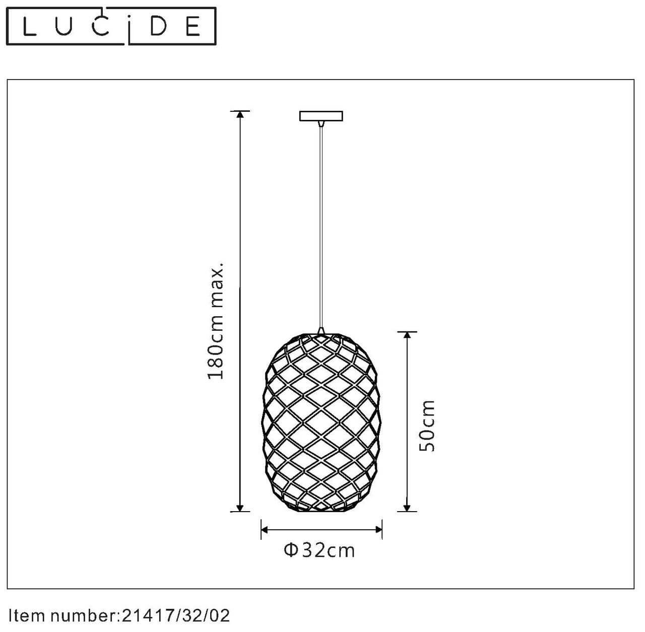 Подвесной светильник Lucide WOLFRAM 21417/32/30 в Санкт-Петербурге