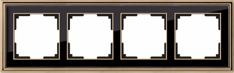 Рамка Werkel Palacio на 4 поста золото/черный WL17-Frame-04 4690389103735 в #REGION_NAME_DECLINE_PP#
