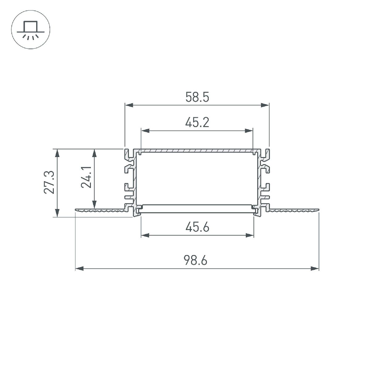 Профиль Arlight FANTOM-BENT-W49-SIDE-2000 ANOD 046423 в Санкт-Петербурге