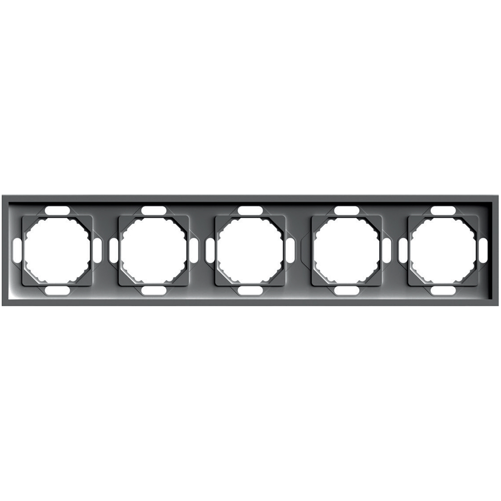 Рамка 5-местная Stekker Эмили PFR00-5005-09 антрацит soft touch 49940 в Санкт-Петербурге