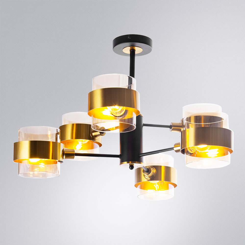 Люстра на штанге Arte Lamp Carlo A8205SP-6BK в Санкт-Петербурге