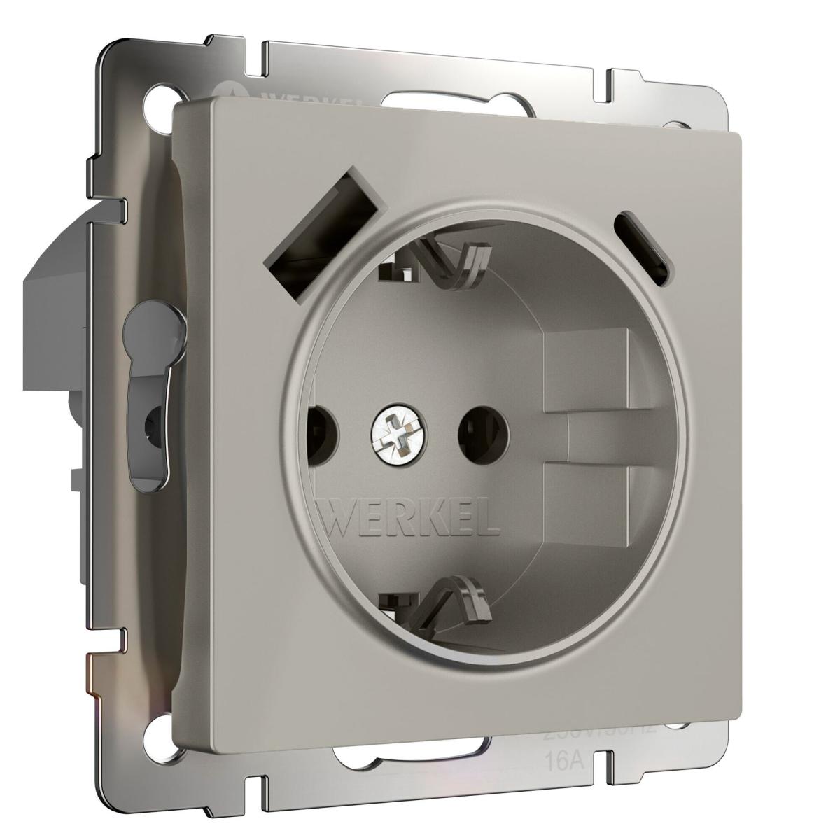Розетка с/з шторками и USB тип A+C Werkel W1271704 4690389211997 a069465 в Санкт-Петербурге