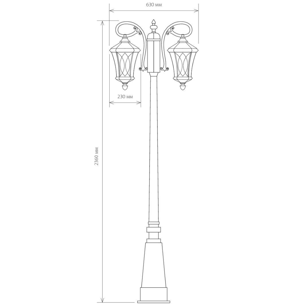 Садово-парковый светильник Elektrostandard Virgo F/2 капучино 4690389064876 в Санкт-Петербурге