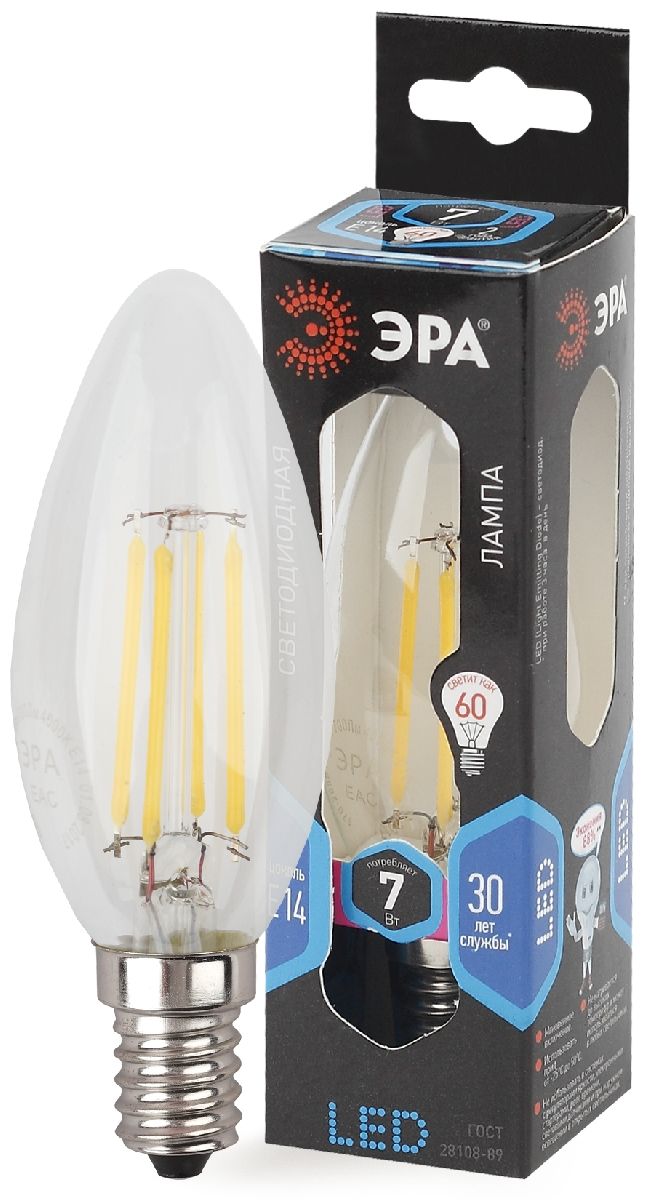 Лампа светодиодная Эра E14 7W 4000K F-LED B35-7W-840-E14 Б0027943 в Санкт-Петербурге