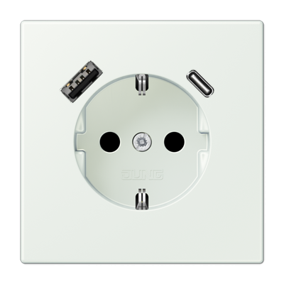 Розетка 2K+З USB Typ AC Jung LC1520-15CA210 в Санкт-Петербурге