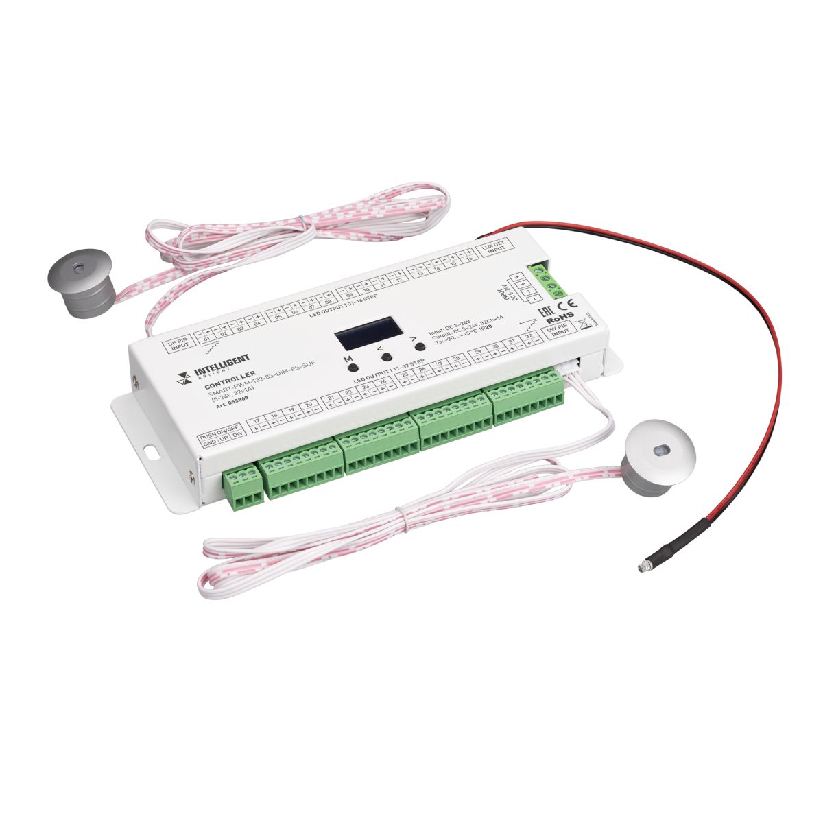 Контроллер Arlight лестничный Arlight SMART-PWM-132-83-DIM-PS-SUF (5-24V, 32x1A) (IARL, IP20 Металл) 055869 в #REGION_NAME_DECLINE_PP#
