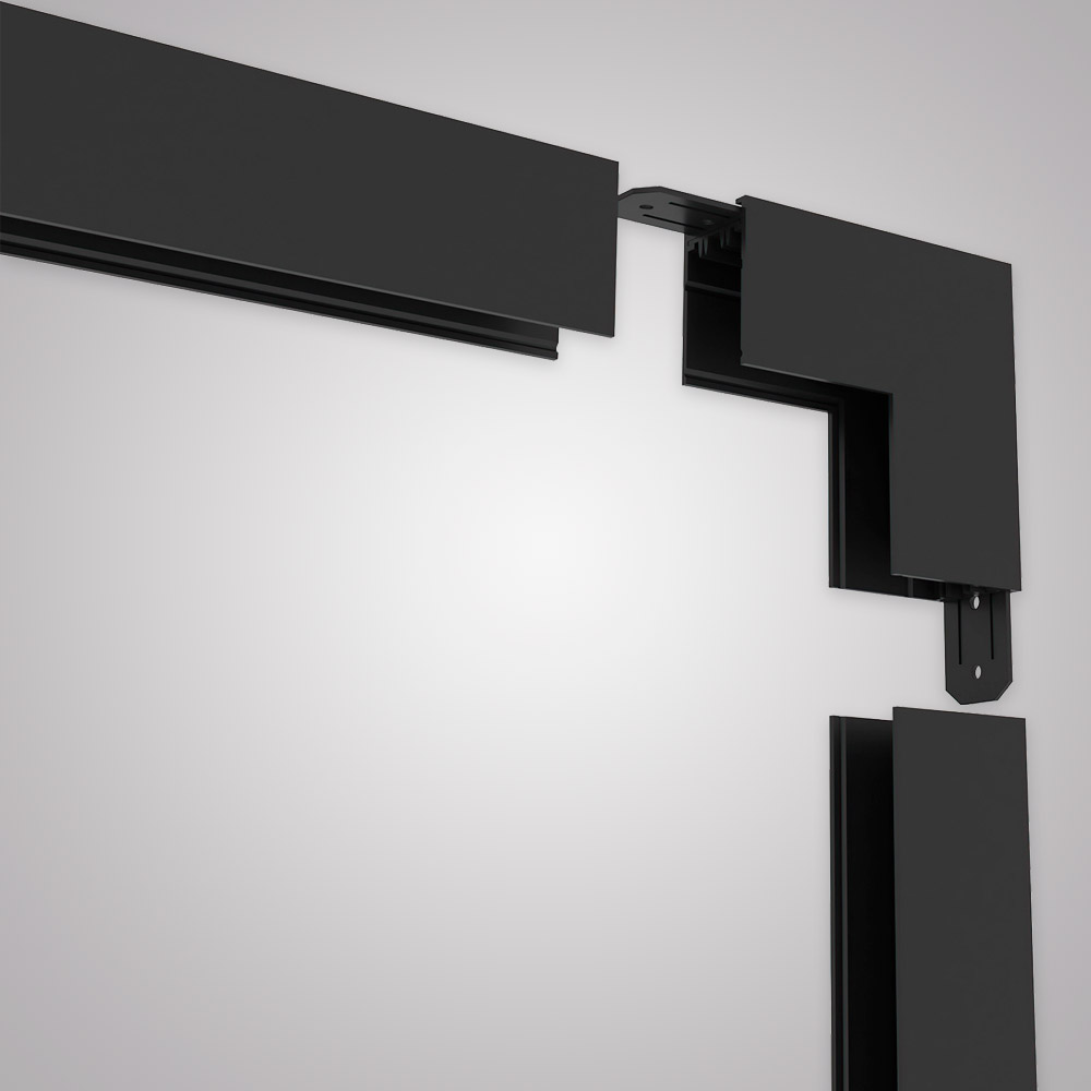 Угловой соединитель внутренний для накладного шинопровода AM Group AM544 BK SMART в Санкт-Петербурге