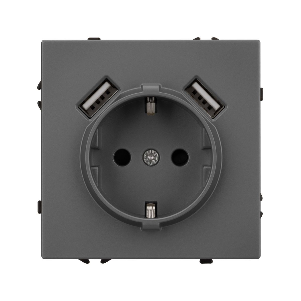 Розетка зк со шторками с USB тип А+А софт-тач серый базальт Arlight SCT-MUAA-SFPL-GR (250V, 16A) 054291(1) в #REGION_NAME_DECLINE_PP#