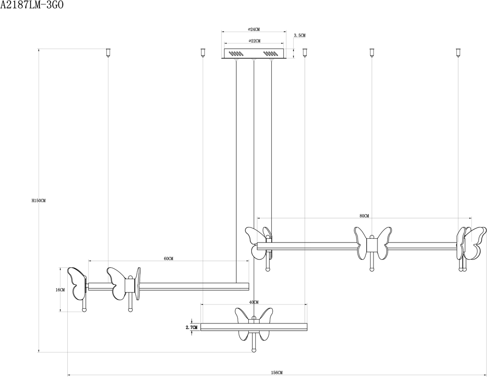 Подвесная люстра Arte Lamp Darcy A2187LM-3GO в Санкт-Петербурге