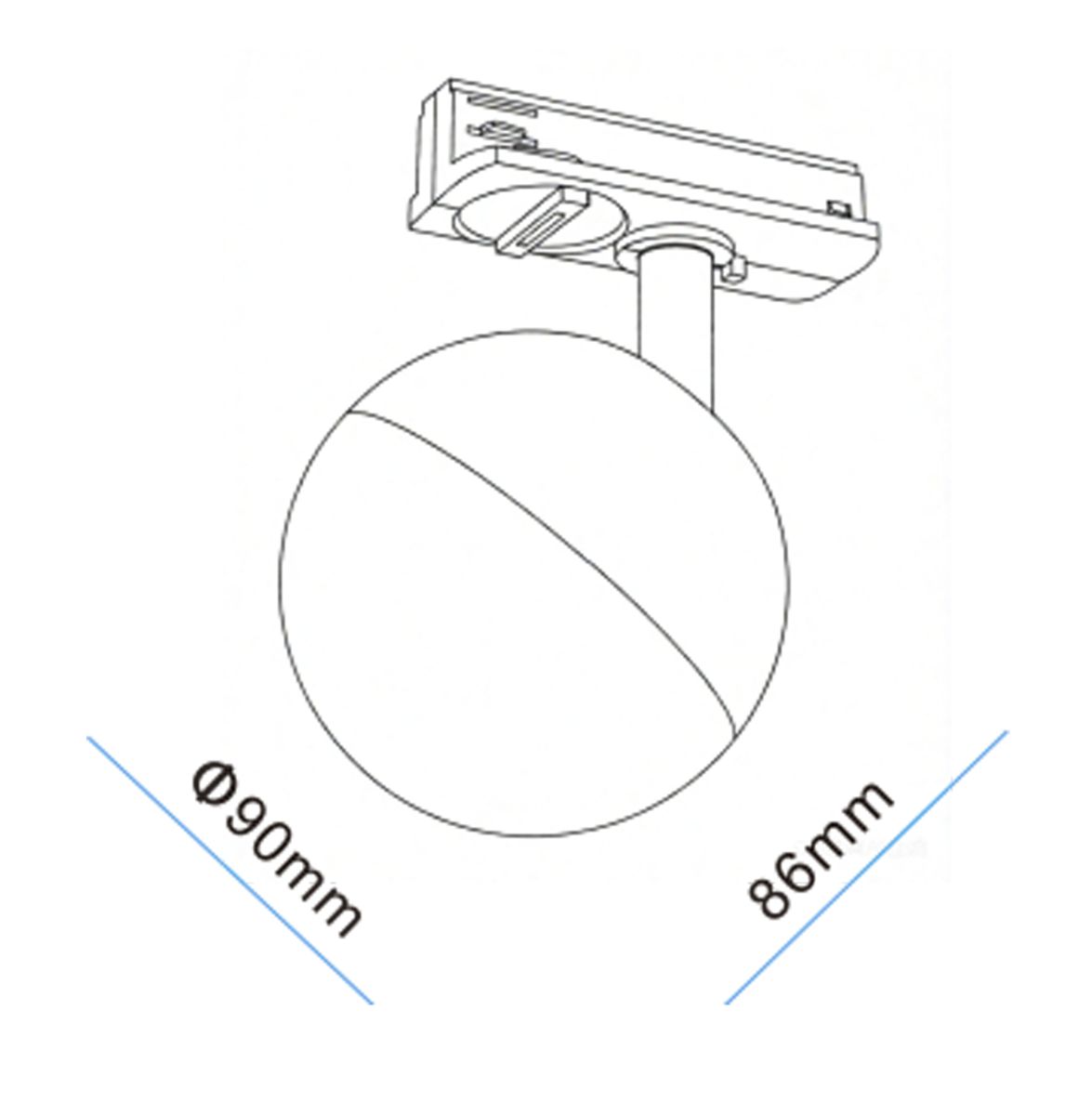Трековый однофазный светильник IMEX IL.0010.0022-BK в Санкт-Петербурге