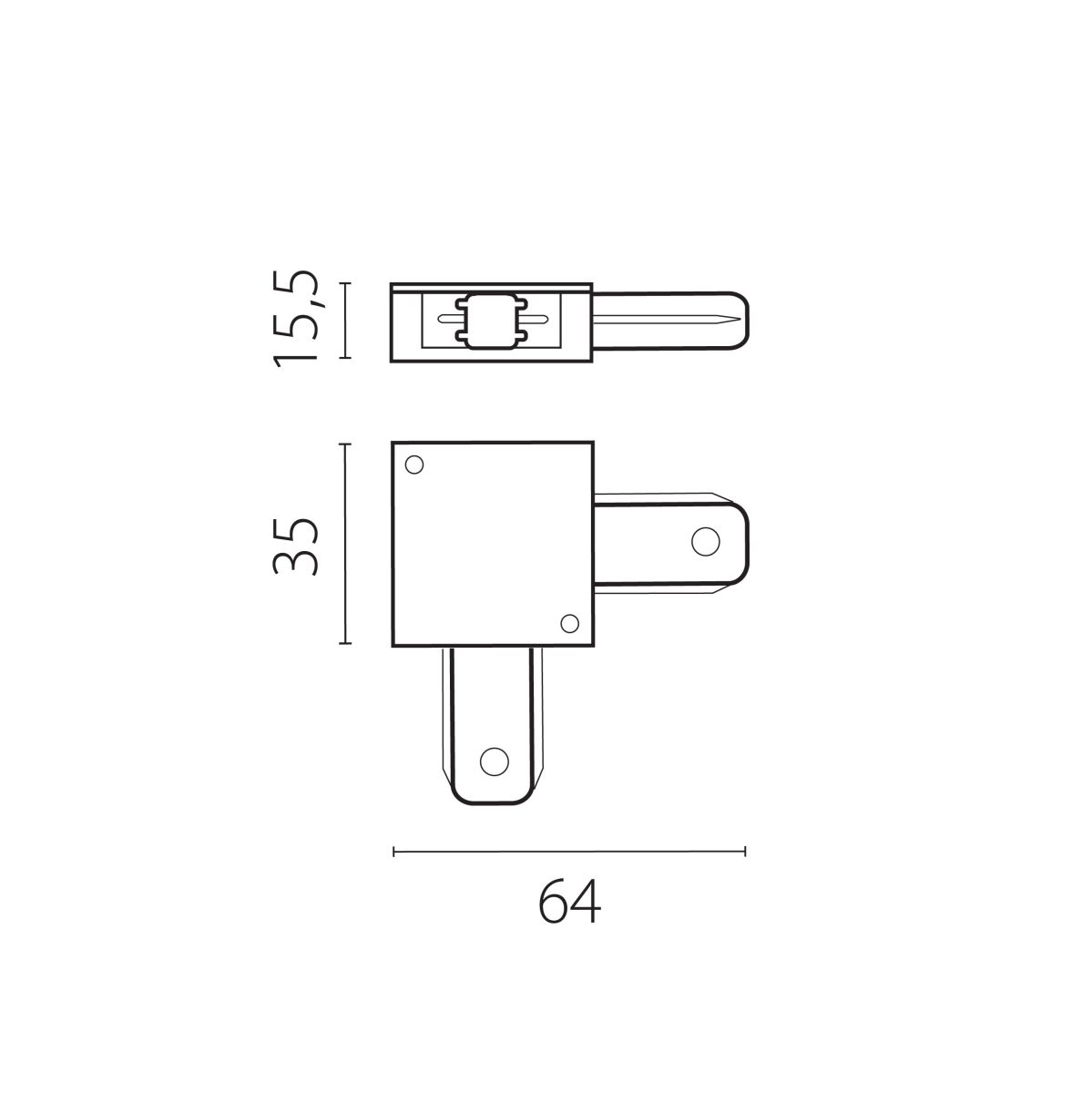 Угловое соединение для шинопровода к 50202X-P, 50203X-P Barra Lightstar 502127-P в Санкт-Петербурге
