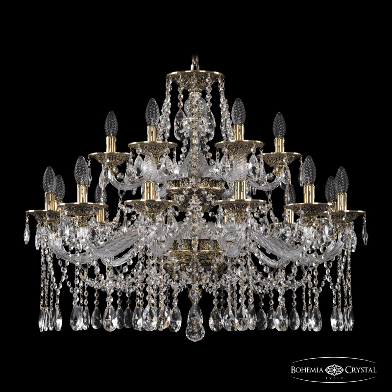 Подвесная люстра Bohemia Ivele Crystal 16113/12+6/300/2d GB в Санкт-Петербурге
