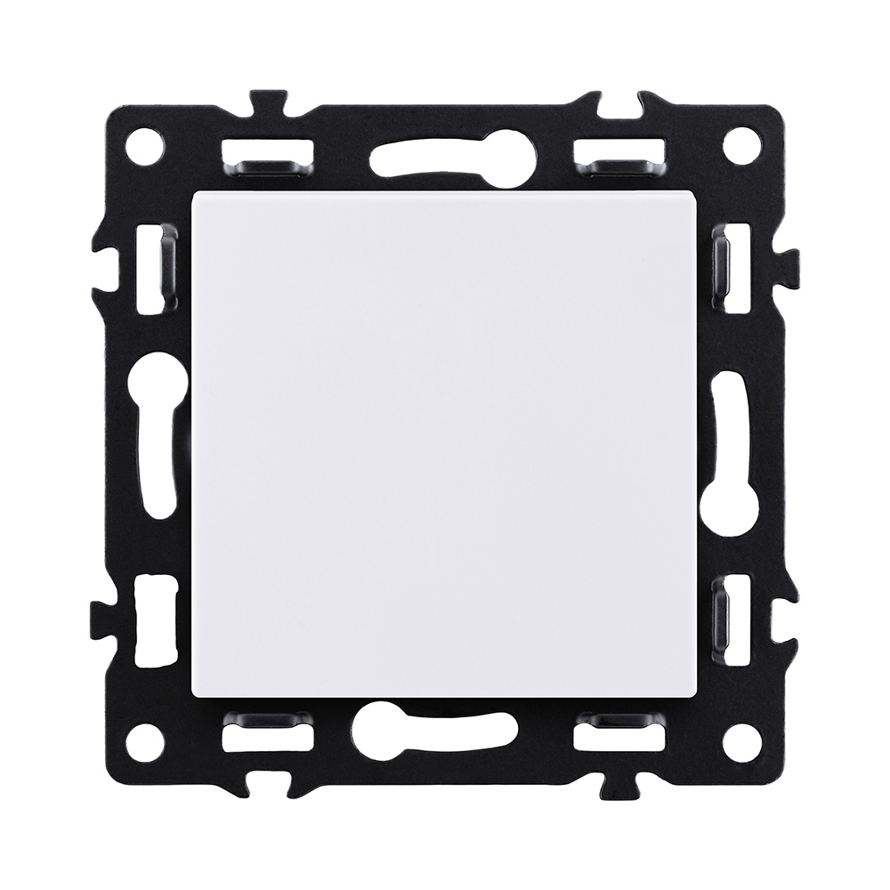 Выключатель кнопочный 1-клавишный 10А/250В, белый Kollinger Asthetik AS-006WH в #REGION_NAME_DECLINE_PP#